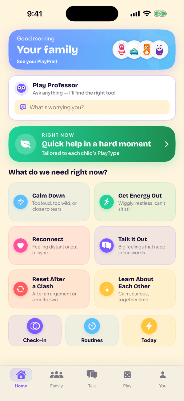 PlayPrint: ask the Play Professor anything and get the right tool instantly