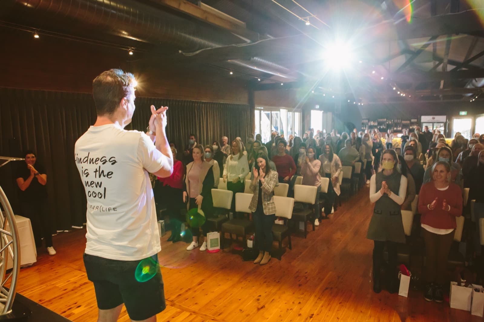 Audience standing ovation at a School of Play event, Melbourne